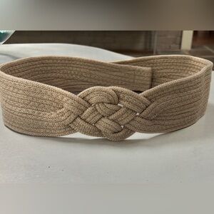 Vintage woven tan / beige waist belt  M
